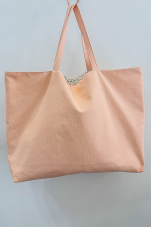 Sun Sea & Roses - Beach Bag Double Face Coral