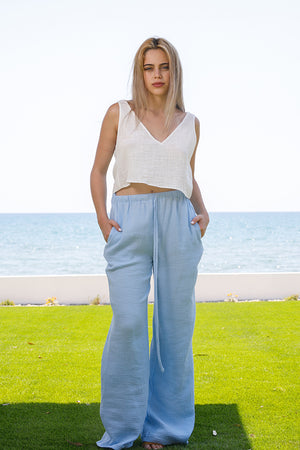 Sun Sea & Roses – Leandra Trousers Light Blue
