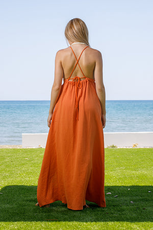 Sun Sea & Roses – Clio Maxi Dress Orange