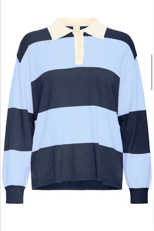 Ichi - Pullover Blue Comb