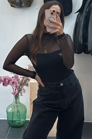 Lumina - Bodysuit See through Black
