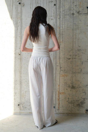 Lumina - Trousers White Striped
