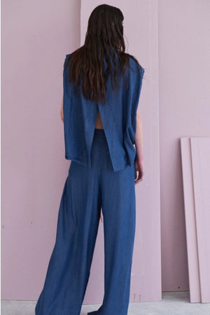 Lumina - Trousers Denim Blue