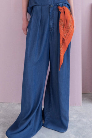 Lumina - Trousers Denim Blue