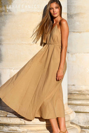 Lara Ethnics - Victoria Long Dress Beige