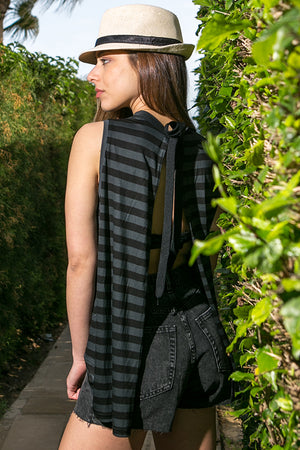 Cheap Monday - Choice Force Stripe Tank Off Black