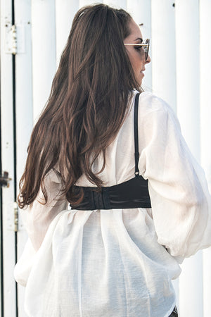Chloé B x NA-KD - Strappy Bustier Black