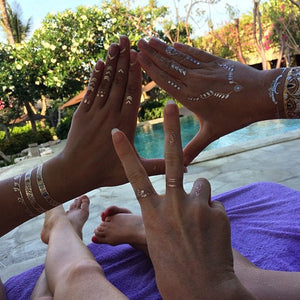 Mehndi Pack Metallic Glow Temporary Tattoos