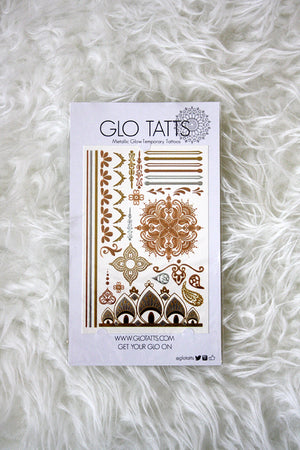 Mehndi Pack Metallic Glow Temporary Tattoos