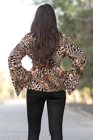 Runaway - Reow Tie Top Leopard