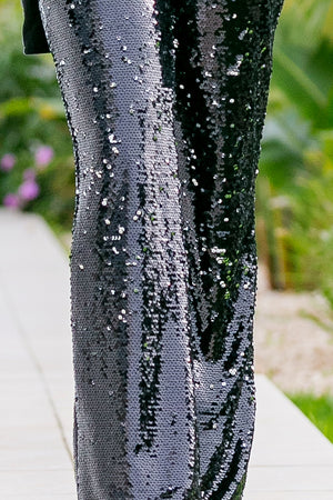 NA-KD - Sparkle It Up Trousers Dark Silver
