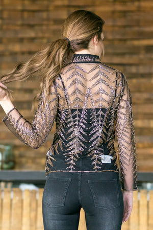 Beaded black shirt