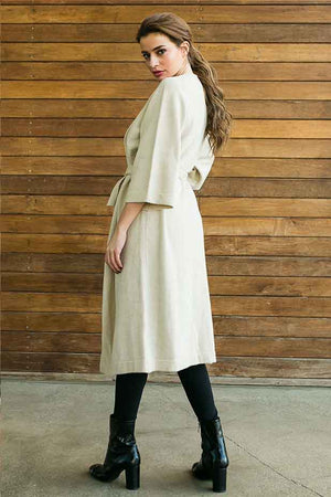 Beige wool coat