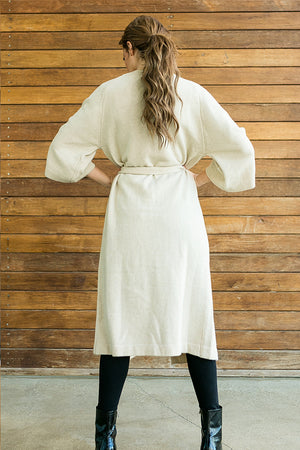 Beige wool coat