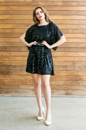 Xaritini Iliadou Sequin black dress