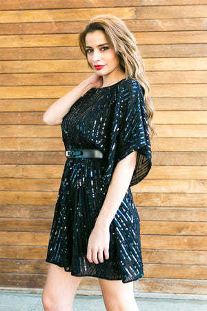 Xaritini Iliadou Sequin black dress