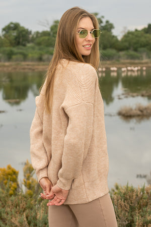 Queencii – Nathalie Cardigan Beige