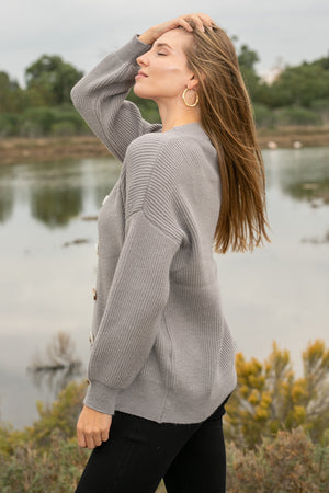 Queencii – Nathalie Cardigan Grey