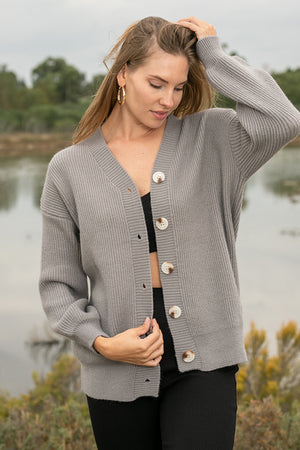 Queencii – Nathalie Cardigan Grey