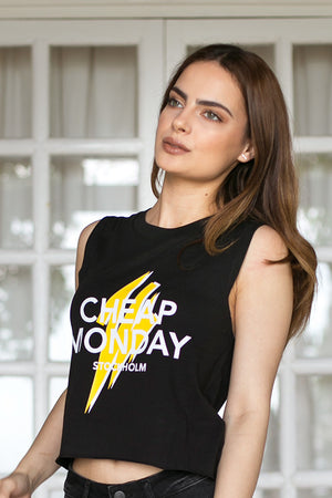 Cheap Monday - Shield Cut Lightning Logo Tank
