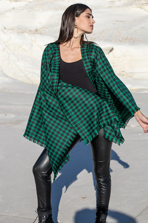 Sun Sea & Roses – Daphne Checked Cape Green