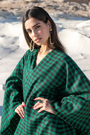 Sun Sea & Roses – Daphne Checked Cape Green