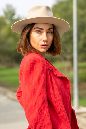 Sun Sea & Roses – Charis Blazer Red