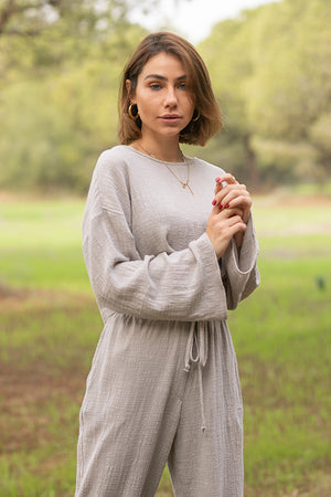 Sun Sea & Roses – Ereni Crop Top Grey