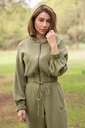 Sun Sea & Roses – Arcadia Hoodie Khaki