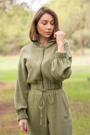 Sun Sea & Roses – Arcadia Hoodie Khaki