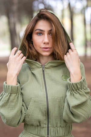 Sun Sea & Roses – Arcadia Hoodie Khaki