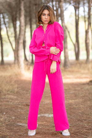 Sun Sea & Roses – Halina Trousers Fuchsia