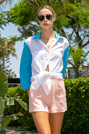 Sun Sea & Roses – Hermes Shorts Peach