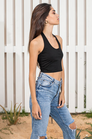 Queencii – Isla Crop Top Black