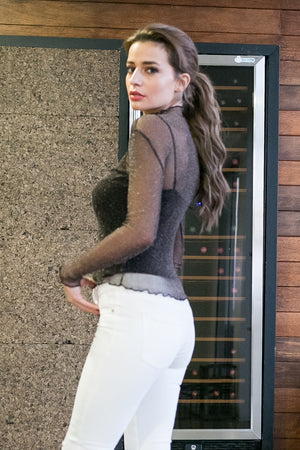 Glitter see through top