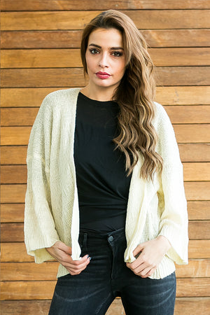 Okra, soft and thin beige cardigan 