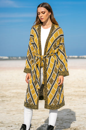 Queencii – Anais Long Cardigan Multicolor
