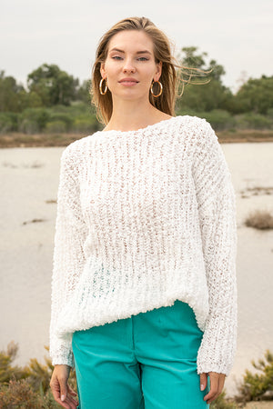 Queencii – Denise Sweater White