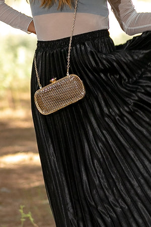 Queencii - Metallic Clutch Bag