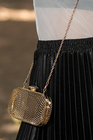 Queencii - Metallic Clutch Bag