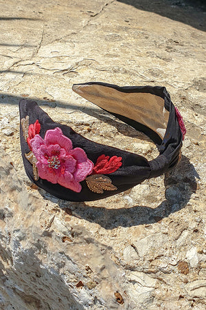 Namjosh – Headband Flowers Black Red Multicolor