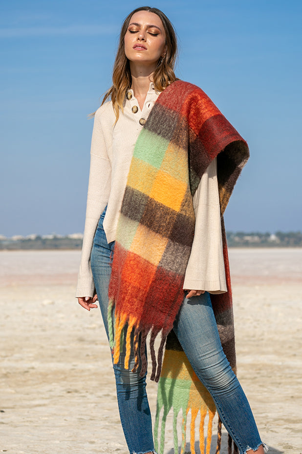 Queencii – Kiva Scarf Orange Multicolor
