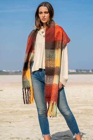 Queencii – Kiva Scarf Orange Multicolor