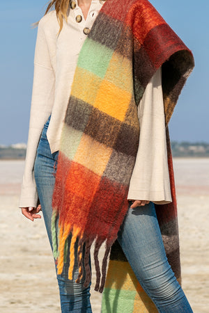 Queencii – Kiva Scarf Orange Multicolor
