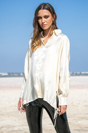 Queencii – Elian Shirt Champagne