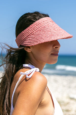 Back In Stock Queencii – Salerno Beach Straw Hat Pink