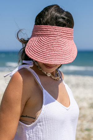 Back In Stock Queencii – Salerno Beach Straw Hat Pink
