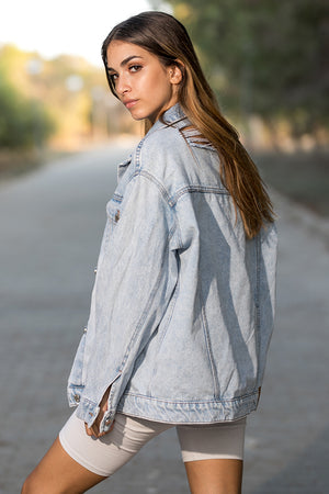Cheap Monday - Upsize Denim Jacket Lit Trash