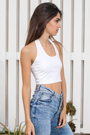 Queencii – Isla Crop Top White