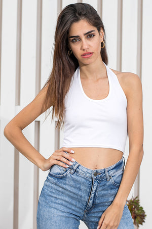 Queencii – Isla Crop Top White